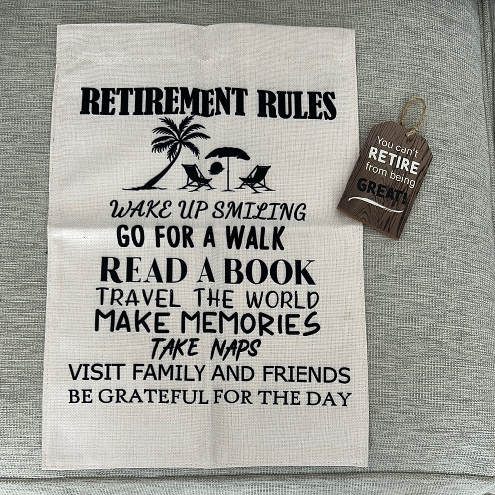 Retirement Rules Decorative garden flag